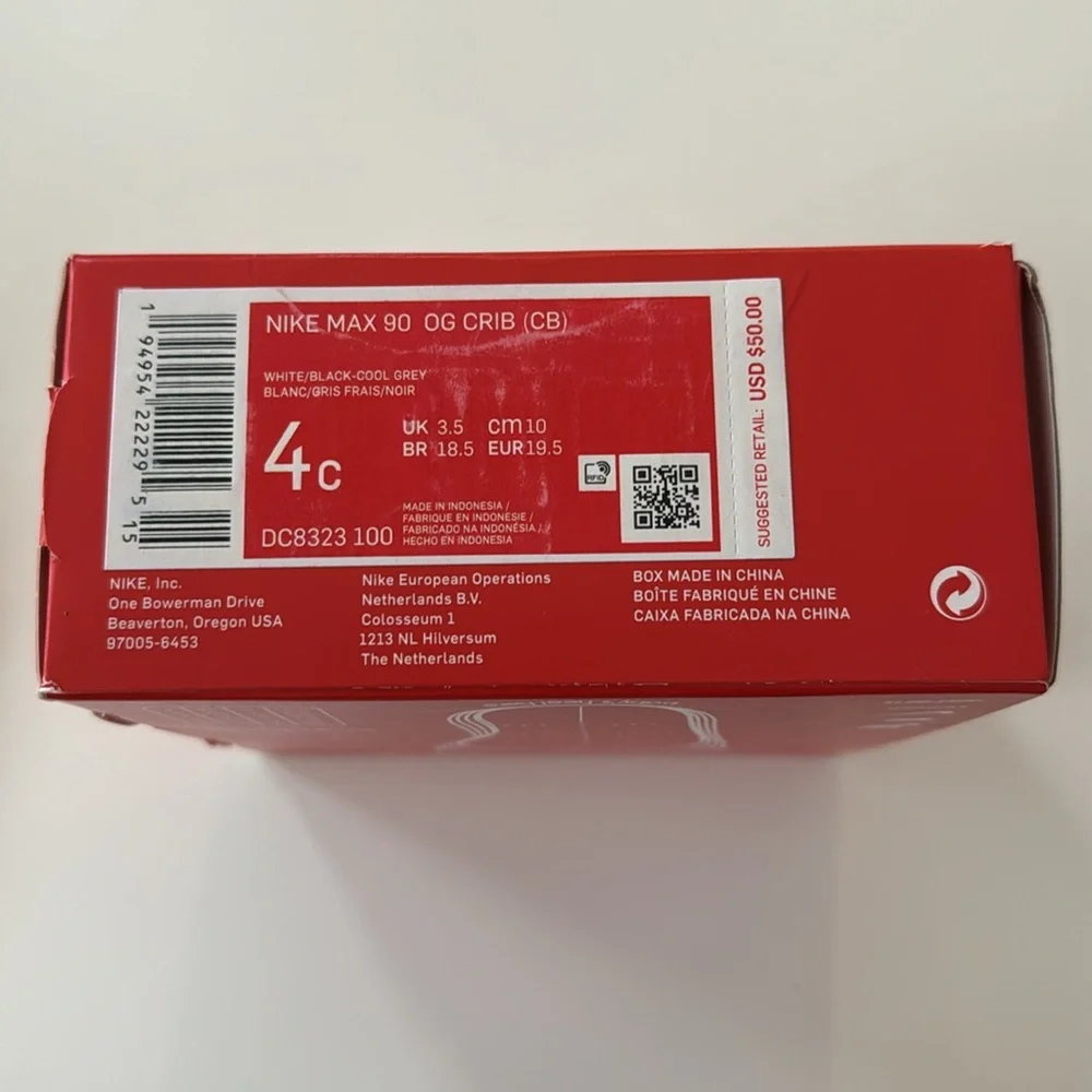 Nike Toddler Air Max 90 DC8323 100 - Size 4c